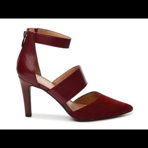 Franco Sarto cute deep red strappy heel, worn once